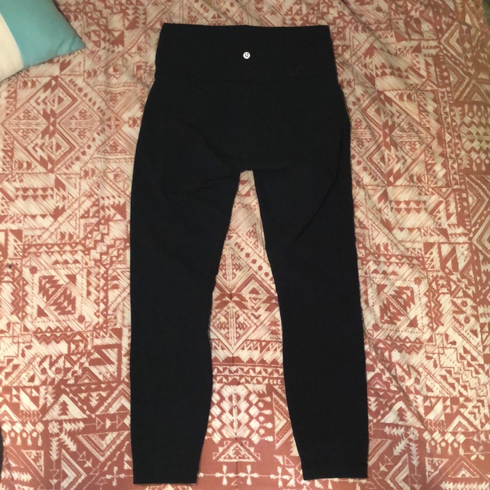 black lululemon wunder under high rise leggings